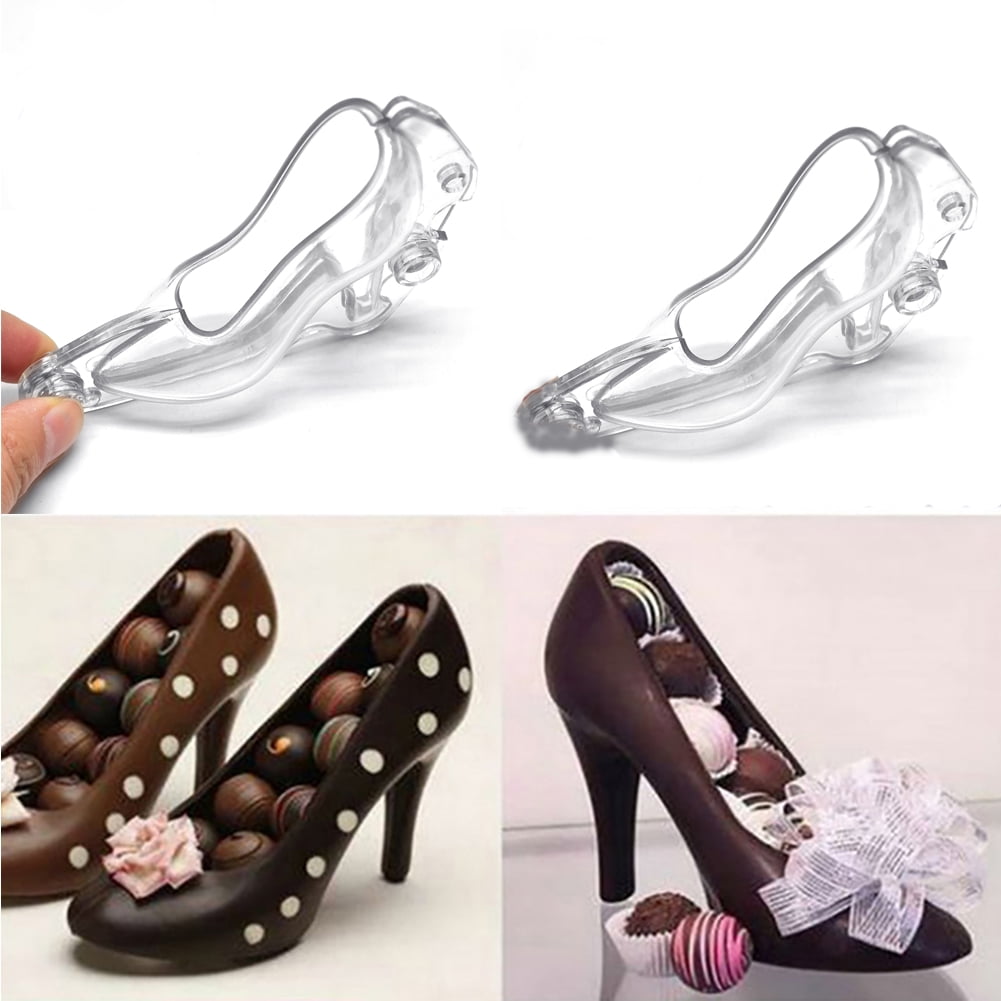 SPRING PARK 5Pcs Set High Heel Shoe Mold 3D Platform Heels Food Grade PVC Chocolate Mold Fondant Cake Decorating Mold DIY Home Baking Tools Walmart