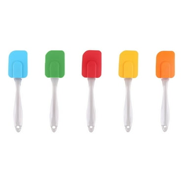 SPRING PARK 5Pcs/Set Silicone Spatulas, Small Rubber Spatula Heat Resistant Non-Stick Flexible Scrapers Baking Mixing Tool