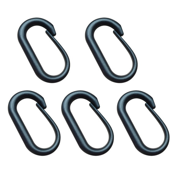 SPRING PARK 5Pcs U Shape Carabiner Hooks Clips Hammock Locking Carabiner Spring-Loaded Gate Snap Gear Clip Utility Hooks Backpack Hanging Buckle for Camping Hiking