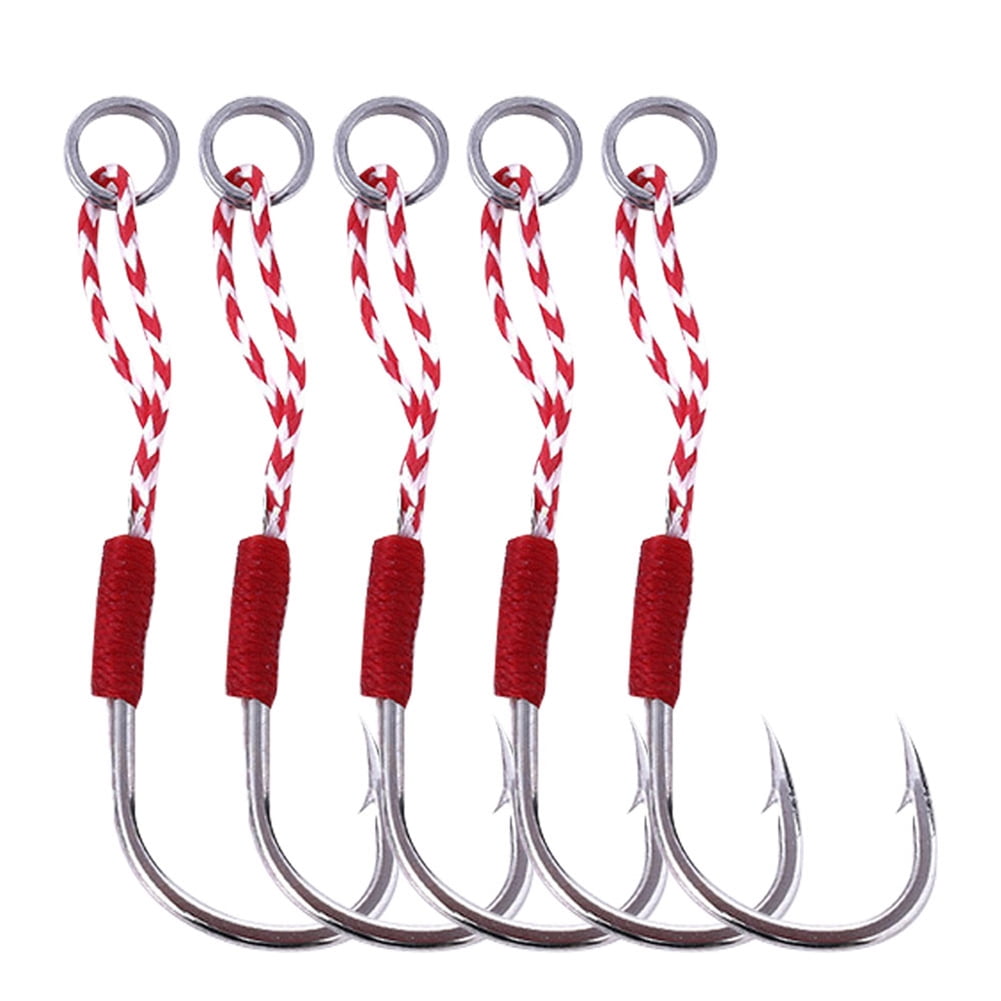 SPRING PARK 5Pcs Wire binding iron plate hook Saltwater Large Giant Shark  and Hooks Extra Strong Fishing Hooks 