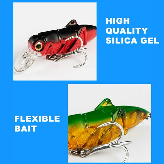 SPRING PARK 63mm Simulation Grasshopper Fishing Lures Insect Wobbler Artificial Fish Bait Crankbait Bass