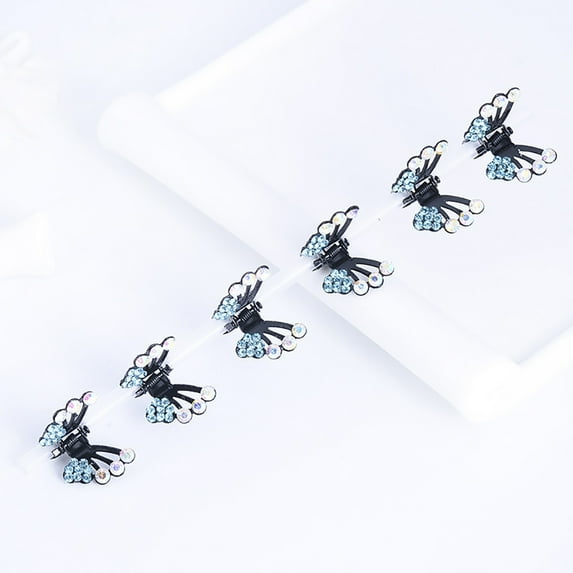 SPRING PARK 6Pcs Mini Butterfly Hair Clips Barrette Women Girl Hairpin Hair Clamp Headwear