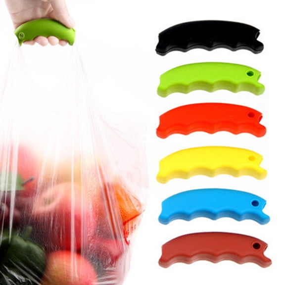 SPRING PARK 6Pcs Portable Shopping Bag Holder Soft Silicone Hooks For Hanging Handbags Baskets