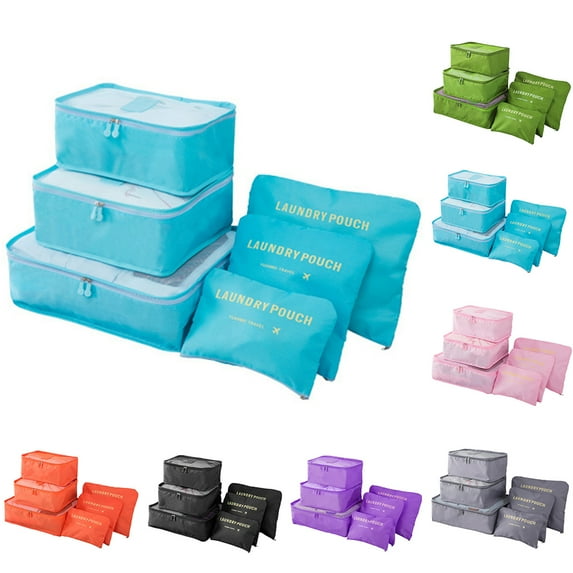 SPRING PARK 6Pcs/Set Travel Storage Bags Multi-functional Clothing Sorting Packages, Travel Packing Compression Pouche, Luggage Organizer Pouch