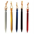 thumbnail image 1 of SPRING PARK 7 Inches Tent Stakes, Aluminium Tent Nail Lightweight with Reflective Rope Outdoors Tool, 1 of 7