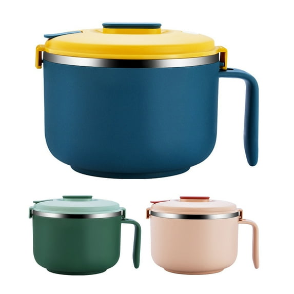 SPRING PARK 900ml/1200ml Stainless Steel Leak Proof Food Storage Container with Handle and Lid, Snack Bowl, Stainless Steel Bento Lunch Box, Soup Bowl