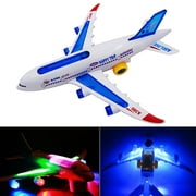 SPRING PARK A380 ايرباص موديل الوميض الكهربائي الأصوات الموسيقية تجميع الطائرة لعبة