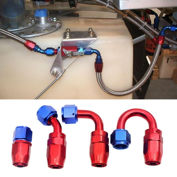 SPRING PARK AN8 0-90 Degrees Swivel Fuel Oil Gas Hose End Fitting Detachable Anti-leakage Adapter for Autos