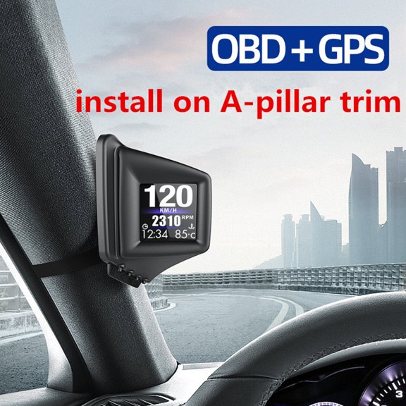 SPRING PARK AP-1 Car HUD Head-up Display OBD GPS Speedometer A-pillar Center Console Install