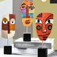 thumbnail image 1 of SPRING PARK Abstract Face Statue Resin Figurine Decors Sculpture Art Ornament Home, 1 of 7