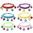thumbnail image 1 of SPRING PARK Adjustable Abrasion Resistance Dog Puppy Woven Rope Collar Cute Pet with Bell Multiple Colours Necklace, 1 of 7