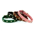 thumbnail image 1 of SPRING PARK Adjustable Faux Leather Rhinestones Studded Pet Puppy Dog Collar Neck Strap, 1 of 7