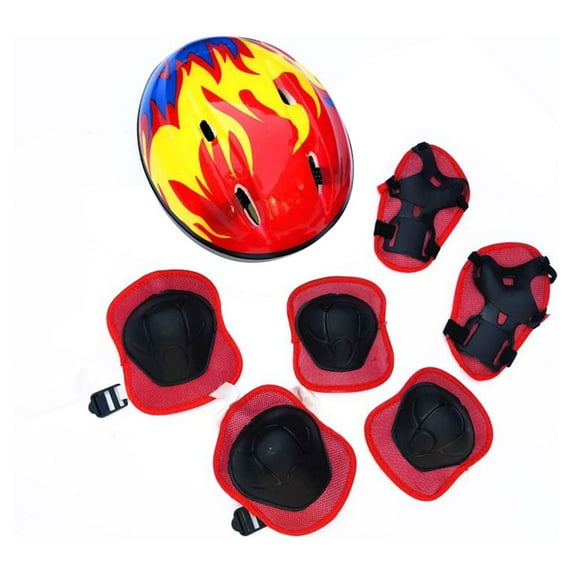 SPRING PARK Adjustable Kids Bike Helmet and Knee Pads Elbow Pads Wrist Guards Kids Protective Gear Set for Girls Boys Toddlers Child Bike Roller Skating Cycling Scooter