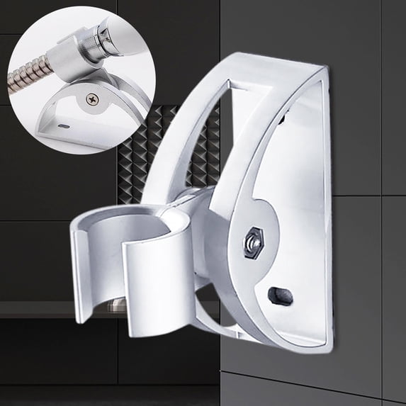 SPRING PARK Adjustable Rotatable Lightweight Aluminum Bathroom Shower Head Bracket Showerhead Holder Wall Mount