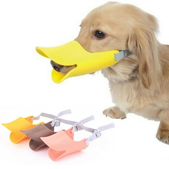 SPRING PARK Anti Bite Duck Mouth Shape Dog Mouth Covers Anti-Called Muzzle Masks Pet Mouth Set Bite-Proof Silicone Materia