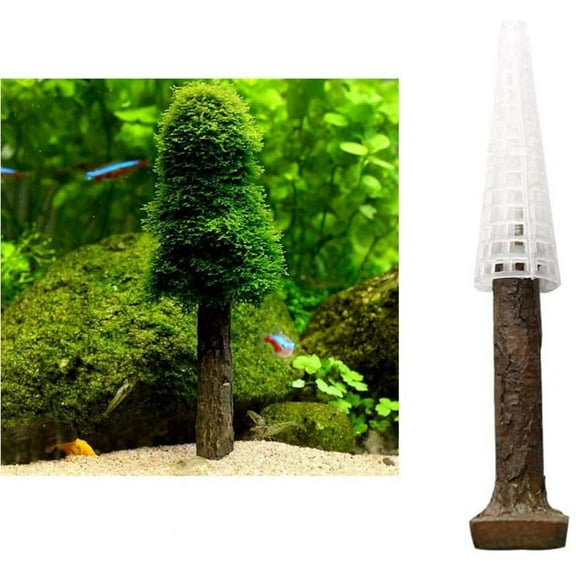 SPRING PARK Aquarium Christmas Tree-2Pack Christmas Tree Plant Beautiful Fish Tank Decoration-Grow Moss Tree Aquatic Plants, (Moss and Other Plants Not Included)