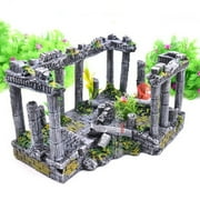 SPRING PARK Aquarium Decoration Resin Craft Antique Relic Pillar View Fish Tank Landscape Rock Hiding Cave Ornament