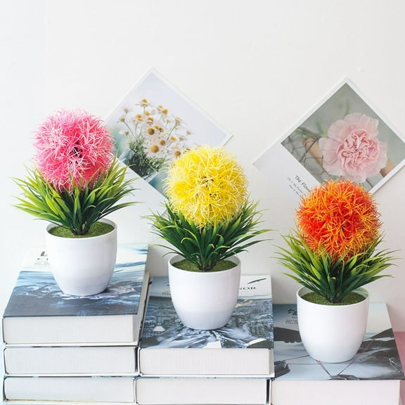 SPRING PARK Artificial Flower,Imitation Snapdragon Flower Bonsai Delicate Exquisite Synthetic Artificial Balcony Flower Pot for Wedding