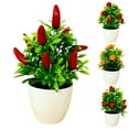 thumbnail image 1 of SPRING PARK Artificial Fruit Tree Bonsai with Plastic Pot, Potted Plants for Home Table Desk Office Bathroom Decor, 1 of 3