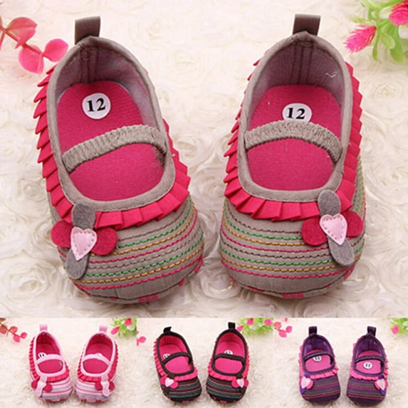 SPRING PARK Baby Boys Girls Flower Shoes Crib Prewalker Toddler Girls Boys Babyshoes