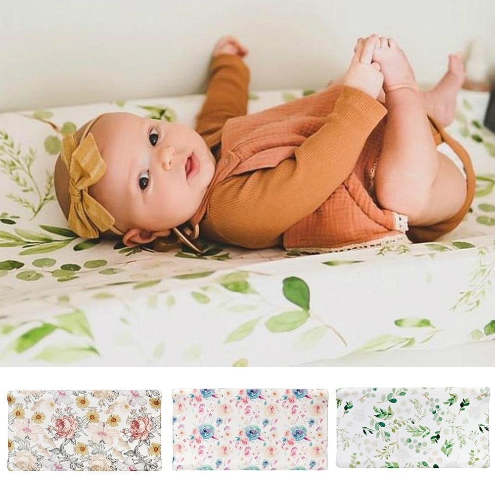 SPRING PARK Baby Floral Diaper Changing Pad Cover Cradle Mattress