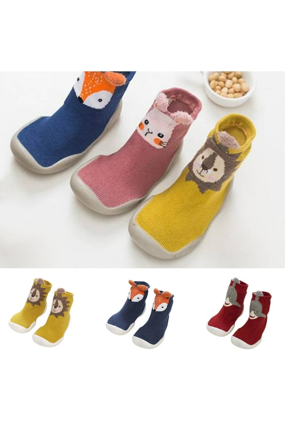 Baby Toddler Girls Grip with Rubber Soles Non-Slip Socks