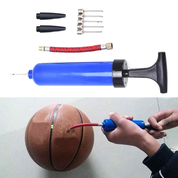 SPRING PARK Ball Pump Air Pump with Inflation Needle Nozzles and Hose Inflator Tools Kit for Basketball Football Swim Ring Balloon Inflatable Toys