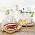 thumbnail image 1 of SPRING PARK Bamboo Hand-Woven Bamboo Food Serving Tent Basket Tray Mesh Storage Container Cover, 1 of 7