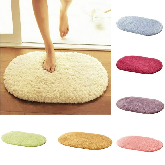 SPRING PARK Bathroom Rug Bath Mat Non-Slip Rubber Fluffy Soft Water Absorbent Thick Floor Mats Carpet