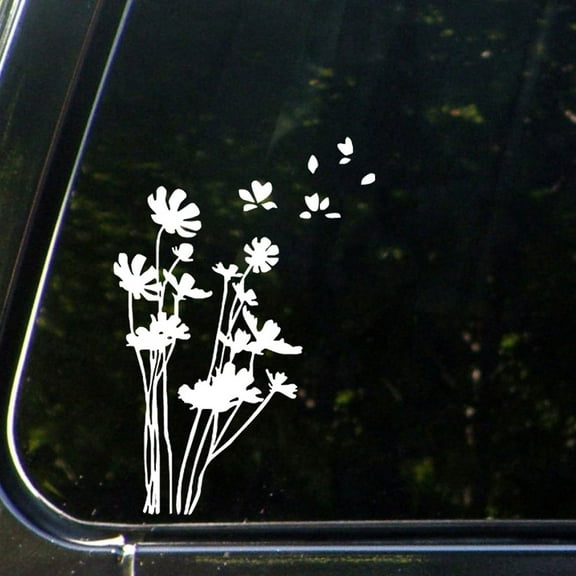 SPRING PARK Beautiful Flowers Car Vehicle Body Window Reflective Decals Sticker Decoration