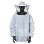 SPRING PARK Beekeeping Protective Jacket Beekeeper Jackets Suit Beekeeping Smock Jacket Hood Men Women Bee Keeping Clothing Body Keeping Protective Gear with Fencing Veil Hood