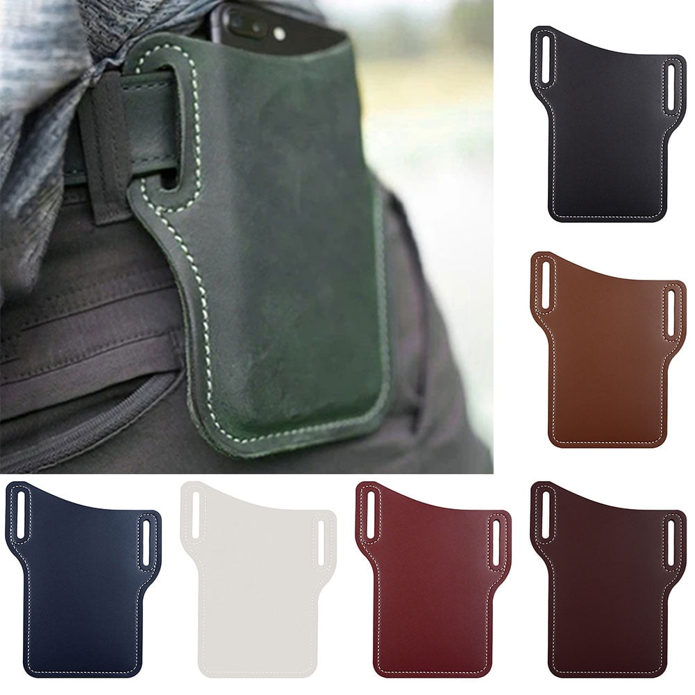SPRING PARK Belt Clip Holster Pouch Genuine Faux Leather Phone Case ...