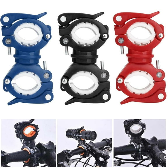 SPRING PARK Bicycle Mount Bike Front Flashlight Holder Torch Multi-function Clip Clamp