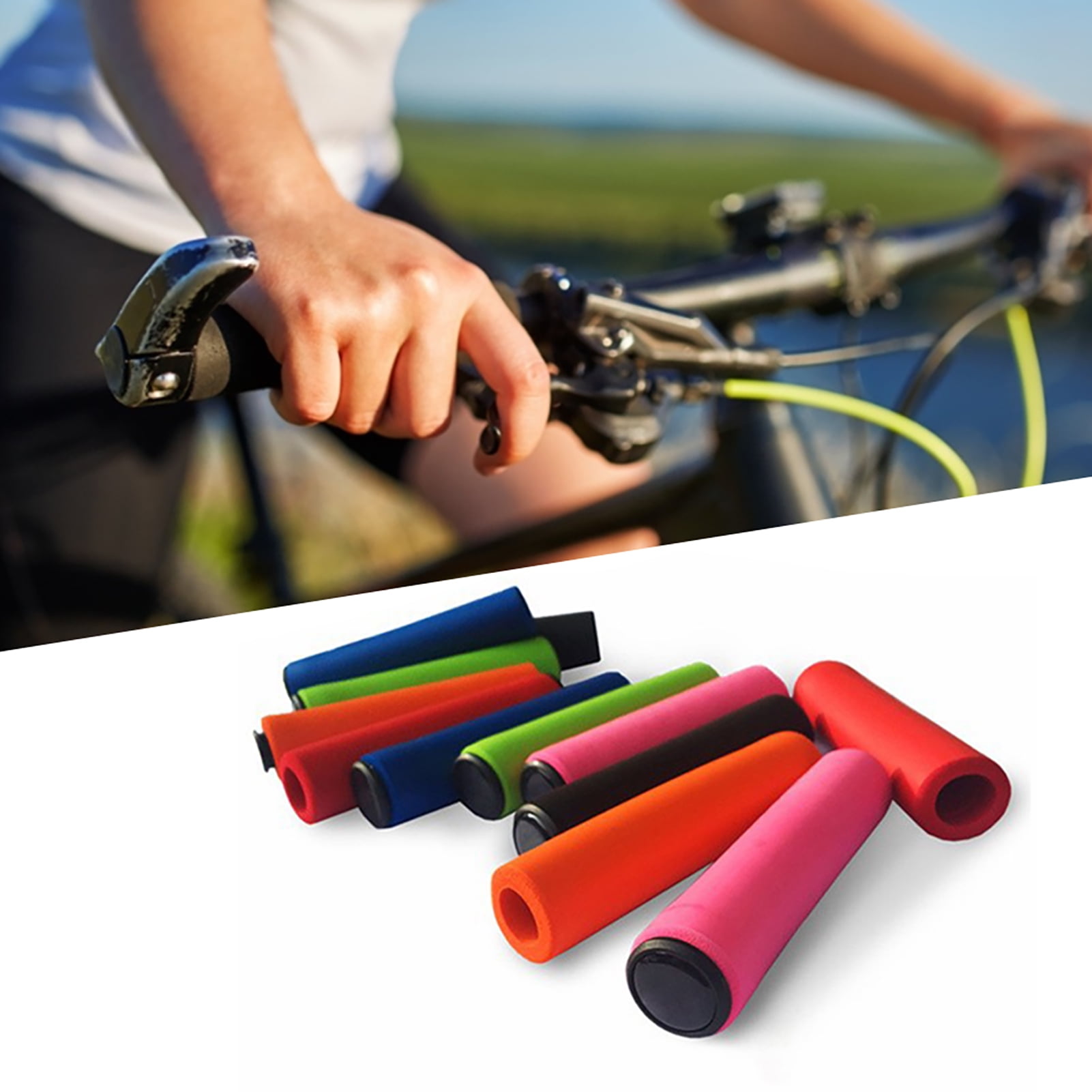 Kids Bike Grips Cyclingcolors Bicycle Grips Children's Bicycle Handlebar Grips With Safety 19 Mm Length 85 Mm Grips Rubber Grips Rubber Tricycle Scooter Pair, Red Bike Grips Kids