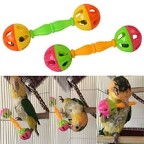 SPRING PARK Bird Toys Play Double head Bell Ball Versatile Parrot Parrotlet Cockatiel Fun Exercise Pet Toys