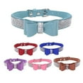 thumbnail image 1 of SPRING PARK Bling Dog Collar with Micro Fiber Bow Adjustable Puppy Rhinestone Collars for Pet Dogs Cats, 1 of 7