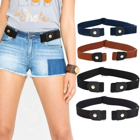 SPRING PARK Buckle free Elastic Invisible Waist Belt Jeans Dress Unisex