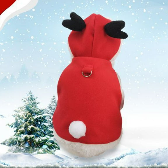 SPRING PARK Bunny Costumes - Cute Guinea Pig Clothes Soft Bunny Vest Cozy Cape with Leash for Guinea Pig Ferret Bunny Kitten and Other Small Animals for Christmas