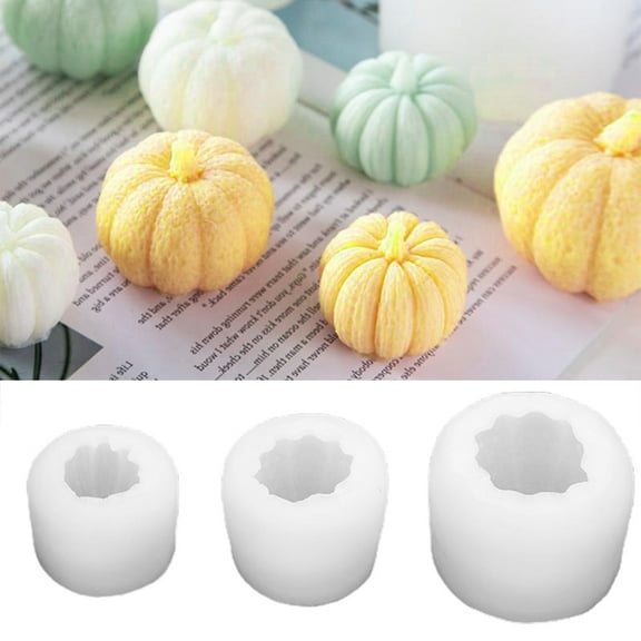 SPRING PARK Cake DIY 3D Pumpkin Mold for Halloween Thanksgiving Christmas, Handmade Soap, Clay, Candle, Mini Pumpkin Silicone Mold Baking Making Tools