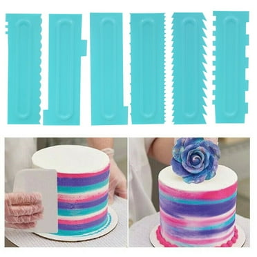 SPRING PARK Cake Decorating Comb Icing Fondant Spatulas Smoother Scraper Pastry Baking Tools