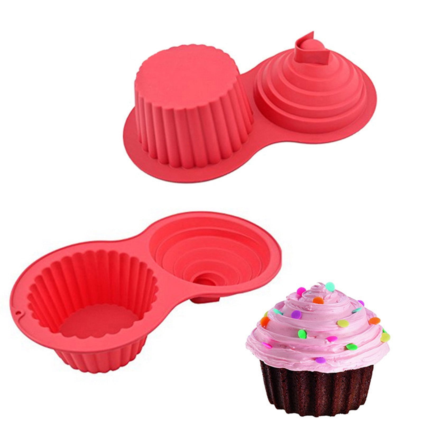 Dropship 10pcs Silicone Muffin Cup; Cake Cup; Kitchen Baking Mold;  Non-Stick Surface Cupcake Liners For Home Baking; Color Random to Sell  Online at a Lower Price