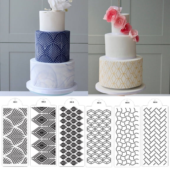 SPRING PARK Cake Pattern Embossing Transparent Mold Transparent Grid Texture Cake Fondant Decorating Tool Bakeware Baking Tools