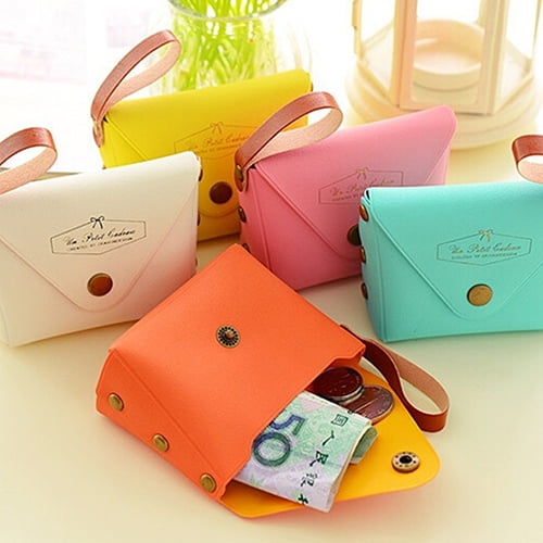 SPRING PARK Candy Color Cute girl Mini Wallet Credit Card Wallet