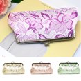 thumbnail image 1 of SPRING PARK Canvas Floral Coin Purse Kiss Lock Change Purse Vintage Trinkets Pouch Long Wallet Clutch Bag, 1 of 7