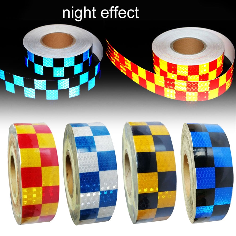 SPRING PARK Car Truck Vehicle Traffic Safety Dual Color Grid Reflective ...