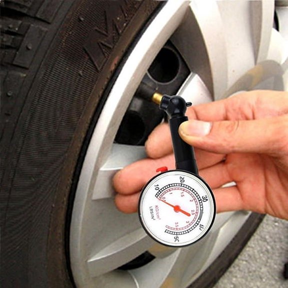 SPRING PARK Car Vehicle Motorcycle Bicycle Tire Gauge Meter Pressure Tyre Dial Measure Tool
