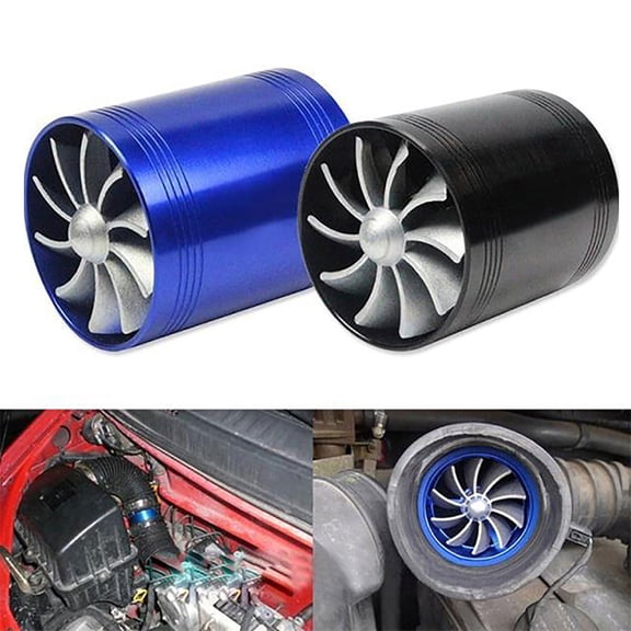 SPRING PARK Car Vehicle Turbocharger Turbo Compressor Fuel Saving Fan with Rubber Covers