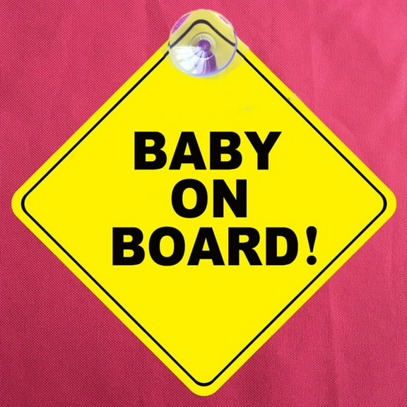 SPRING PARK Car Vehicle Window Sucker Sticker Baby On Board Warning Safety Sign Decoration