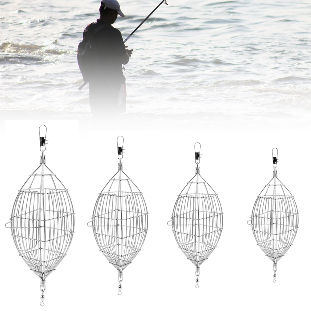 SPRING PARK Carp Fishing Bait Trap Cage Feeder Basket Holder