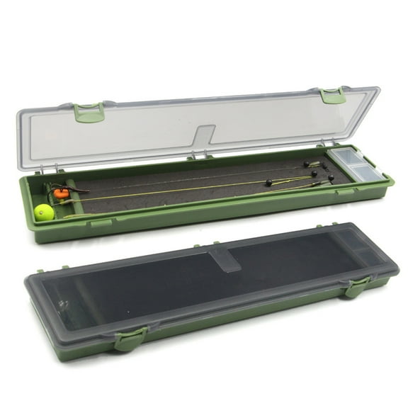 SPRING PARK Carp Fishing Hair Rig Tackle Box Case with 15 Pins Storage Wallet Hold Many Rigs